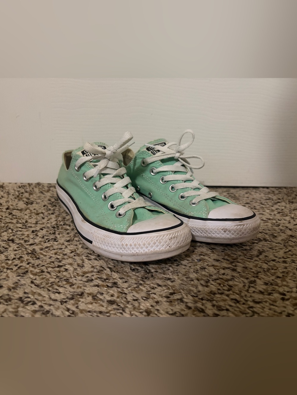 Converse Low Top Canvas Sneakers in Mint
